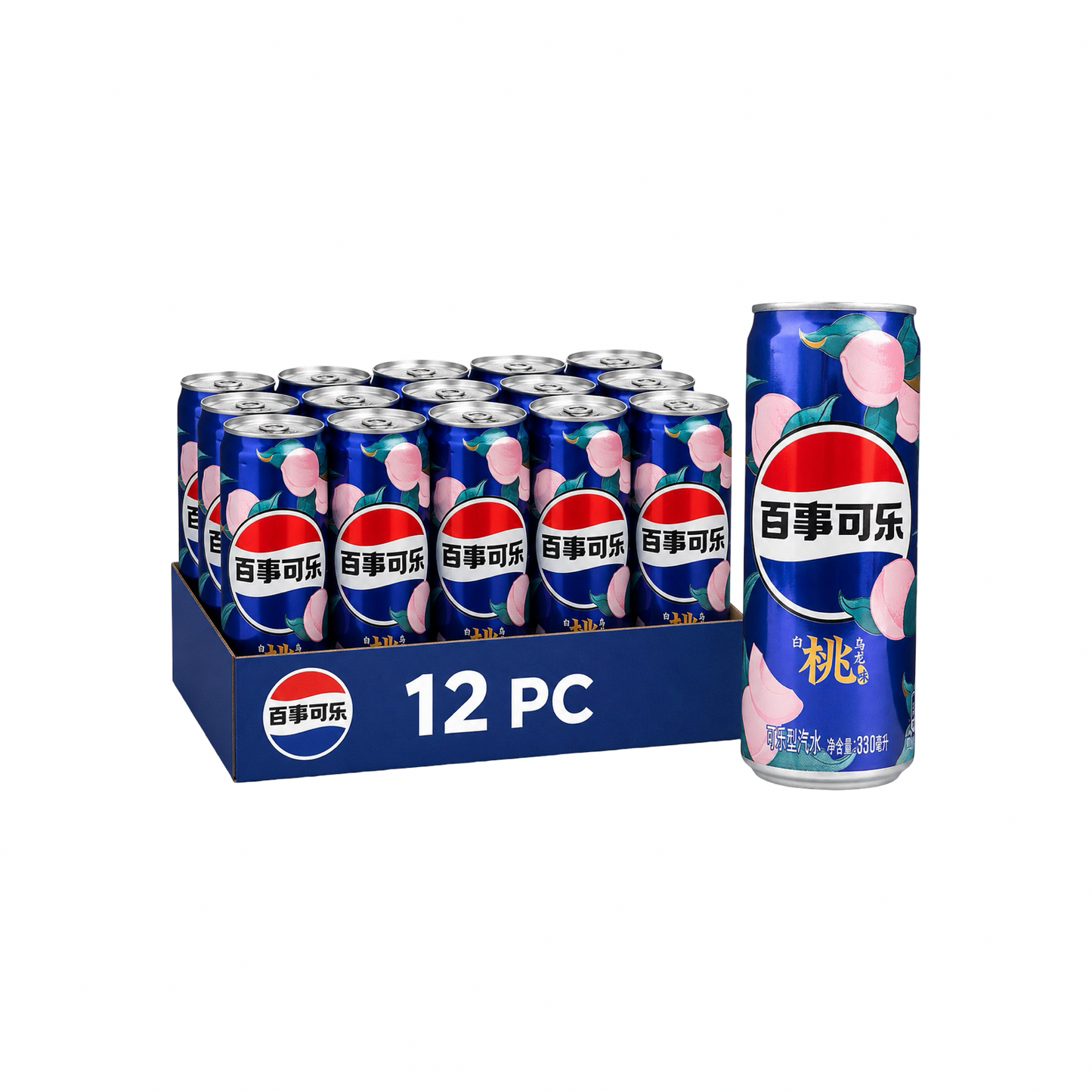 Pepsi Oolong White Peach (330ml) 12pc