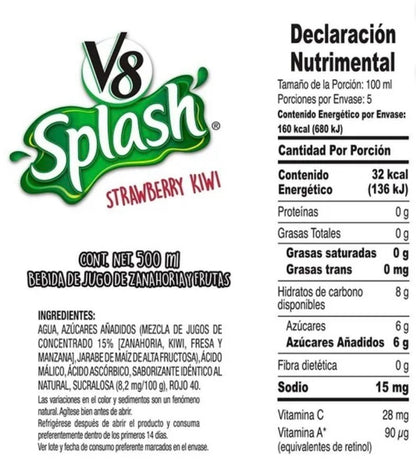 V8 Splash Strawberry Kiwi (500ml)